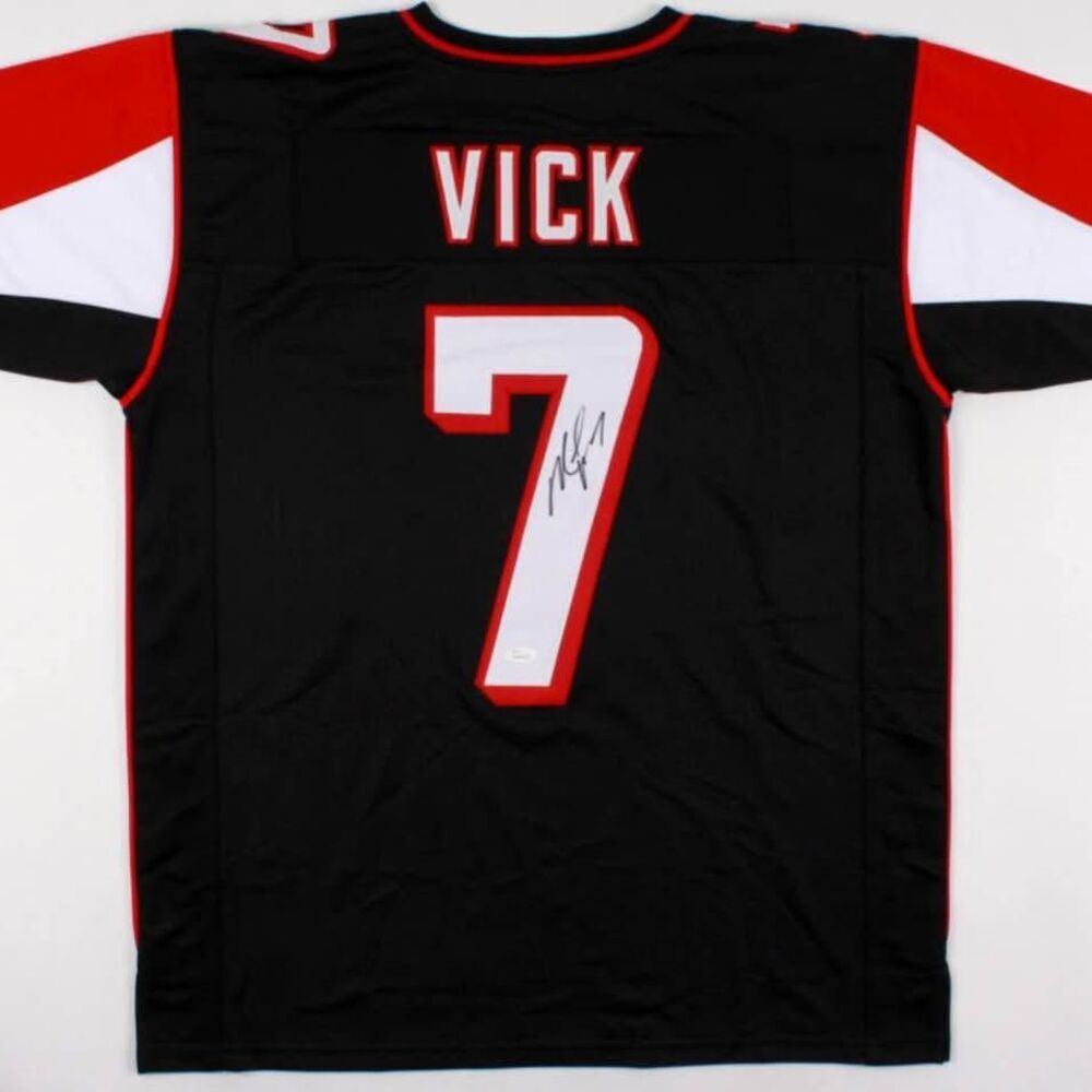 Michael Vick autographed  Falcons Jersey (JSA COA) #7 Black throw back custom